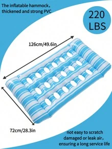 1Pack Inflatable Swimming Pool Floats, Multifunctional Pool Inflatables Lounger Bed For Adults, Beach Essentials, Beach Accessories