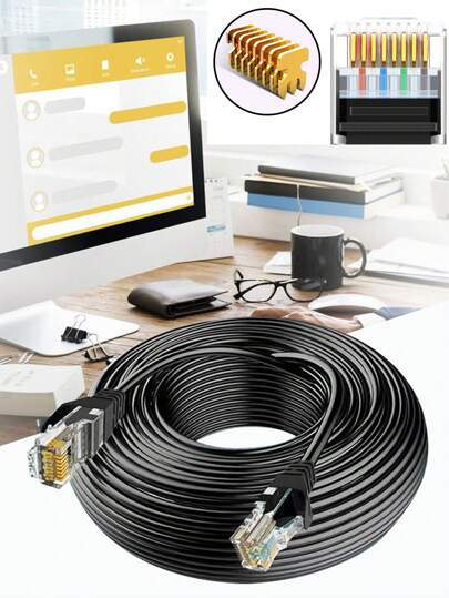 1Gbps CAT 6 Ethernet Cable, High-Speed Home Router, Computer Monitor, Broadband Ethernet Cable, RJ45 LAN Cable For Office, Hotel, Server Room, Internet Cafe, Home Renovation