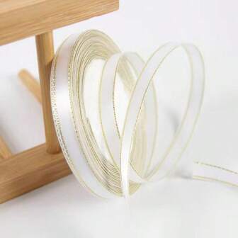 0.6cm Double Edged Satin Ribbon, 22m Long, Ideal For Wedding Favors, Gift Wrapping, Invitations, Cards, Bows, Floral Arrangement, Cake Box Decoration, Etc.