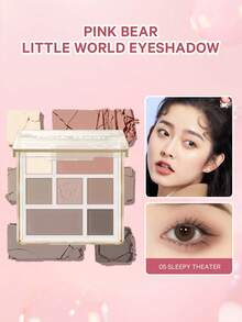 Pink Bear Bảng Phấn Mắt Matte Bảy Màu Tạo Khối Và Tông Màu Đất Cho Kiểu Trang Điểm Tự Nhiên - 05 Nhà hát buồn ngủ - Xem 6