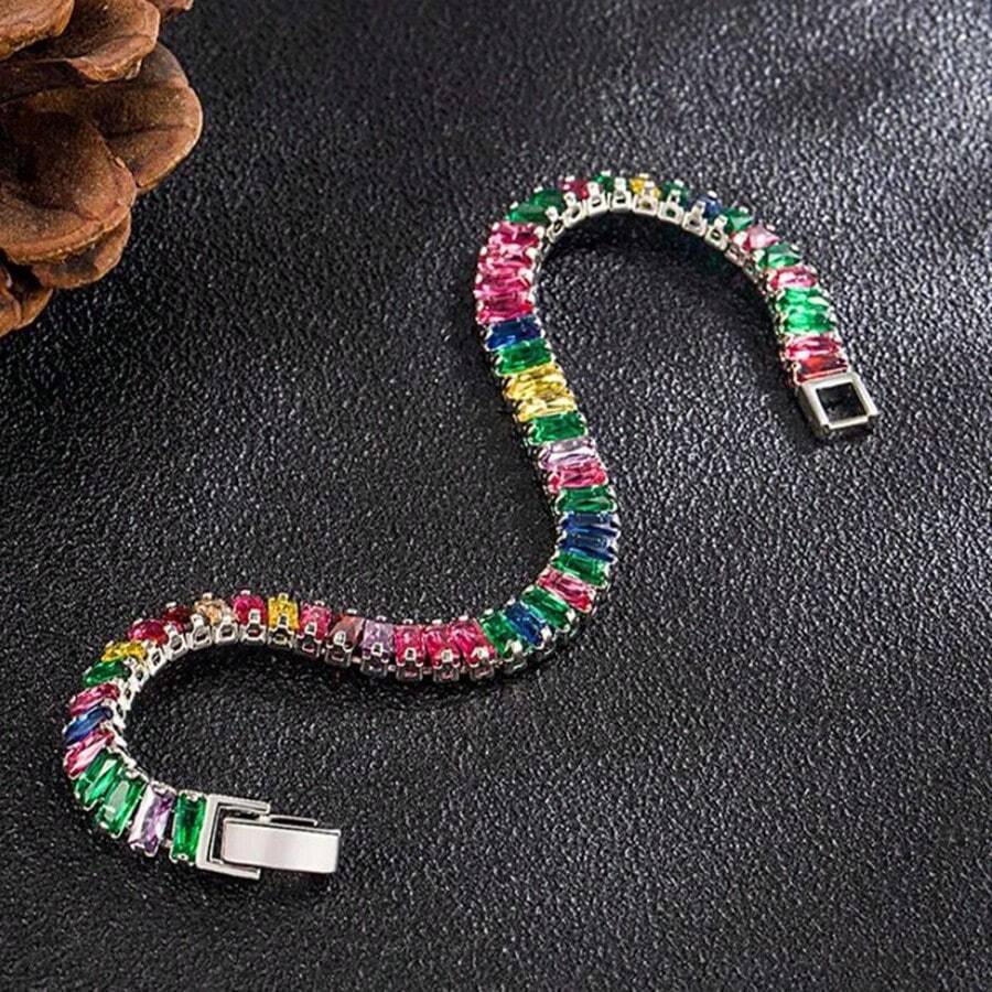 Noble Bracelet Chain Luxury Color Crystal Hand Jewelry For Women Charm Wedding Gift Party - White - View 1