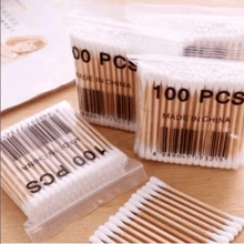 Cotonetes o Hisopos De Limpieza,100 pz 200pz/500pz Hisopo De Doble Cabeza Con Bolsa De Almacenamiento, Astillar De Madera Fuerte, Adecuado Para Maquillaje O Limpieza De Oídos, Uso Diario, Cuidado De La Piel, Decoración Del Hogar De La Sala De Estar, Dormitorio O Baño, Cosas De Viaje, Bodas, Fiestas, Cumpleaños, Regalos Para Hombres, Mamá, Papá, Amigos, Accesorios, Regalo Gracioso dia de la madre - Blanco - Ver 2