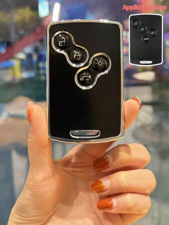 1 Pc 4 Buttons TPU Car Key Protective Cover, Fit For Renault Duster Captur Clio Logan Megane 1 2 3 Koleos Scenic Nema Fluence Zoe Accessories, Cannot Be Directly Inserted Into The Car Ignition