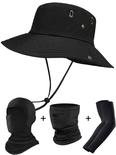 Sun Hat, UV Protector,Bucket Hat Packable Boonie Hat For Bucket Hat, Beach & Hiking Hat, Paddling, Rowing, Kayaking Hat Neck Gaiter,Balaclava Face Mask, Arm Sleeves,Summer Cooling Neck Gaiter, UV Protector Motorcycle Ski Scarf For MenMen's Sun Hat Summer Hat, Suitable For Summer Outdoor Activities Such As Hiking And Fishing