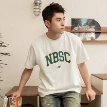 New Balance 男士 2026 春季新款休闲复古字母印花圆领短袖 T 恤 - 白色 - 查看 2
