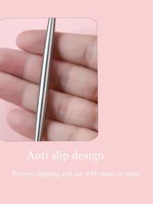 1pc Jade Pulling Scraper Blackhead Remover, Acne Extraction Tool, Eye & Face Massager, Scraper For Meridian Massage And Beauty - Silver - View 5