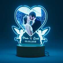 Personalized Gifts For Her Him, Custom Night Light With Picture Text, Valentine's Day Gifts, Wedding Gifts, Gifts For Birthday Anniversary, Gifts For Women Men Wife Husband Girlfriend Boyfriend Couple - Style 1 - View 3