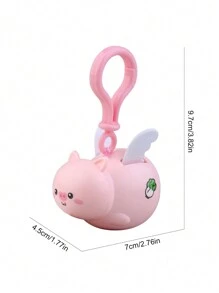 1pc Creative Stress Relief Cartoon Flying Pig Pull Line Keychain Toy Backpack Pendant Novelty Decompression Toy - Multicolor - View 8