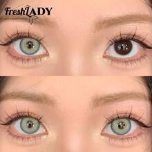 FRESH LADY Freshlady Oasis Jade 14.50mm Colored Contact Lenses 1 Year Disposable - Green - View 5