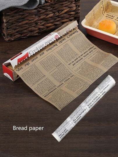 1pc 5m Long Vintage Baking Paper, Non-Stick, Heat Resistant, Suitable For Bread