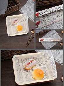 1入組5m復古烘焙羊皮紙，防黏，高溫抗性，麵包包裝紙 - 彩色 - 查看 6