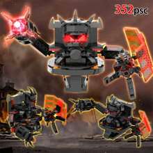 352 Chiếc Thoáng Mát Nâng Cấp Máy Bay Tiêm Kích Mecha Khớp Khối Lắp Ráp Đồ Chơi Quà Tặng Sinh Nhật Hình Hành Động Đồ Chơi Mô Hình Trang Trí Phòng - Rỉ Nâu - Xem 1