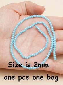 1顆2mm算盤形水晶玻璃珠，適用於DIY手鍊/項鍊珠寶製作 - 2毫米 - 查看 3