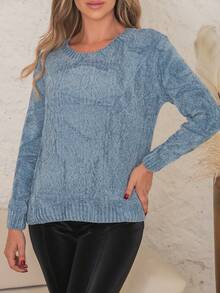 Women Sweaters - Màu xanh lam - Xem 4