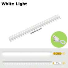 1pc LED Motion Sensor Cabinet Light, Under Counter Closet Lighting,Wireless Magnetic USB Rechargeable Kitchen Night Lights, Battery Powered Operated Light For Wardrobe Closets Cabinet Cupboard Stairs Corridor Shelf - White Light - View 13