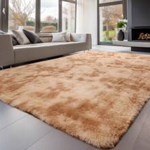 Treeboy Fluffy Area Rug Thick & Shaggy Carpet For Living Room & Bedroom Floor, Home Decor Anti-Slip Soft Carpet Floor Mat - Khaki - View 2