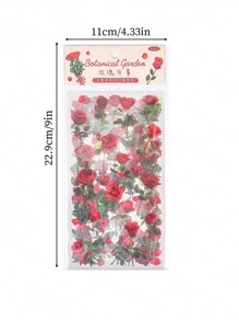 1 paquete de 6 pegatinas de PET de flores botánicas retro, impermeables y removibles, perfectas para decorar diarios, computadoras portátiles, botellas de agua y manualidades DIY