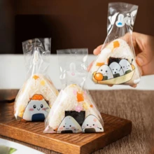 [50入組] 日式三角形壽司包裝袋，佐醬海苔壽司外賣包裝，可加熱微波用小袋 - 三角飯糰袋 - 查看 1