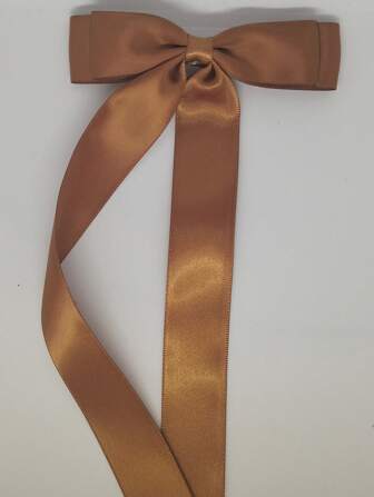 1pc Dragon Heart Same Style 'Romance Of Girl' Black And White Bow Hair Clip For Women, Sweet And Versatile Claw Clips Hair Slide Hair Barrettes