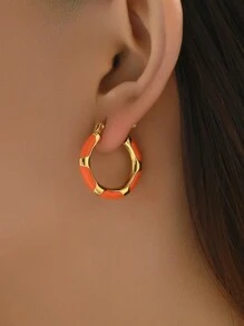 Aretes De Aro - Multicolor - Ver 7