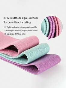 1 dây tập yoga đàn hồi kháng lực để tập thể dục chống trượt, nâng mông và kéo dài cơ bắp ở eo, hông và chân, hoàn hảo để định hình một cơ thể gợi cảm - Vòng mông (76cm*8cm) - Xem 3