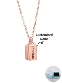 Customized Personalized Name Layered Round-Corner Rectangular Necklace, Mother's Day, Valentine's Day, Birthday, Anniversary, Christmas, High-End Gift For Friends, Classmates, Graduation
