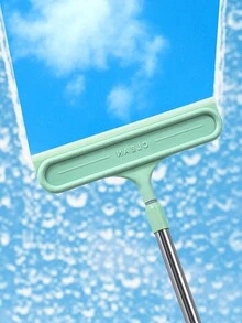 1入/2入組清潔刮刀，可拆卸式玻璃刮水器，適用於浴室鏡子、窗戶，家用雙面玻璃擦地籠，家用掃帚，浴室地面擦玻璃，拖地，神奇掃帚 - 彩色 - 查看 2