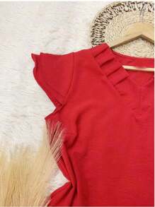 Women Blouses - Đỏ - Xem 4