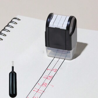 Handwriting Line Practice Stamp, Suitable For Parents, Teachers, Students, Handcraft Practice Tool, Roller Stamp With Refill Ink Back To School,Back To School,School Supplies