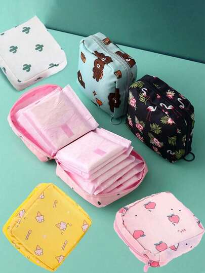 1 Piece Creative And Simple Sanitary Napkin Lipstick Storage Bag, Multifunctional Travel Bag, Cosmetics Storage Bag, Suitable For Gift Giving