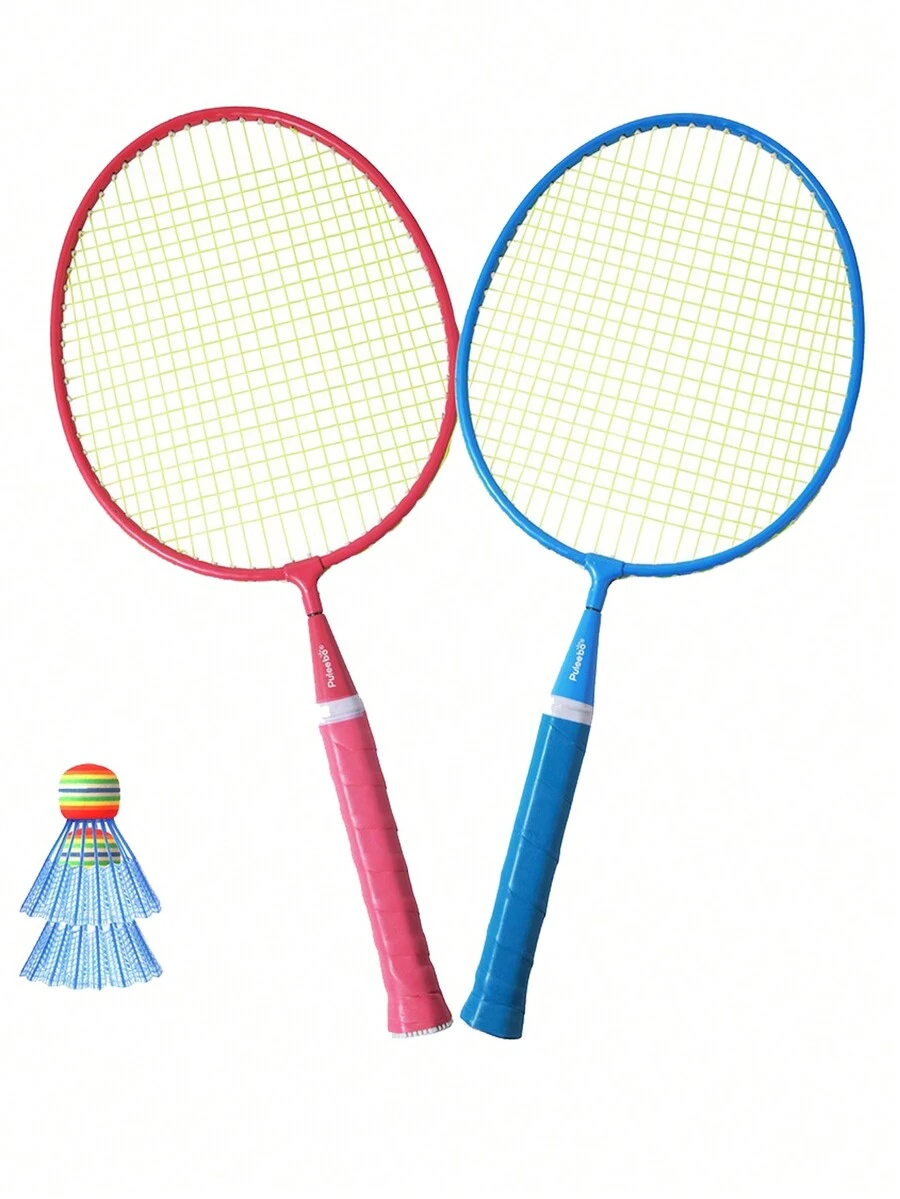 1set Small Size Badminton Racket For Boys And Girls - Outdoor Racquet Sports Toys With Shuttlecocks, Beach Lawn Yard Badminton Set Game For Adults, Backyard Outside Sport Game For Gift - Multicolor - View 1