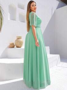 Women Dresses - Mint Green - View 3
