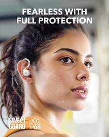 Soundcore Sport X20 By Anker, True-Wireless Workout Earbuds, Rotatable And Extendable Ear Hooks, Noise Cancelling, Deep Bass, IP68 Waterproof, Sweatproof, Dustproof, 48H Play, Sport Earbuds For Gym - 白色 - 查看 6