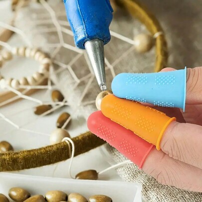 3pcs Hot Glue Gun Finger Protectors, Silicone Finger Protectors, FingerProtectors, Finger Protectors For Hot Glue, Silicone Thimble, Hot GlueFinger Protectors, Finger Guard