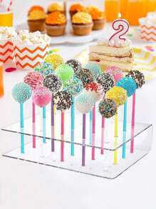 1/2pcs Cake Pop Stand,15 Holes Lollipop Display Stand, Acrylic Clear Cake Pop Display Rack For Wedding, Birthday, Anniversaries, Party Decor Cake Stand Cake Decorations Cupcake Stand Cake Decor Cake Holder Wedding Decor Wedding Party Supplies Wedding Decorations Wedding Accessories Wedding Cake Stand Back To School - Clear - View 2