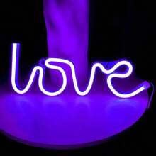 1 tấm biển hiệu đèn neon tình yêu, đèn neon hình trái tim tình yêu XOXO Rose, dùng pin hoặc USB, trang trí để bàn hoặc treo tường, kích thước 13,5 x 5,11 inch (34,5 x 13 cm) - trắng - Xem 16