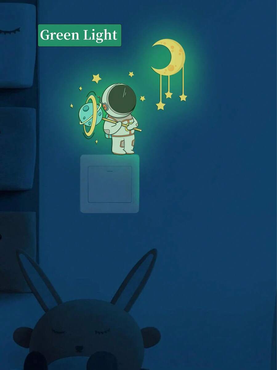 1pc/Set Luminous Astronaut & Stars & Moon Design SelfAdhesive Wall