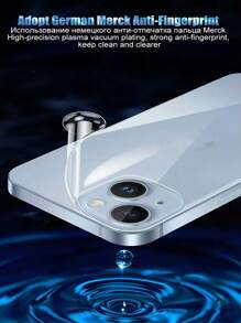 Película protectora de pantalla compatible con iPhone 16, 15 Pro Max, 14 Plus, 13, 12 Mini, 15 Promax, de 4 en 1: película de hidrogel blanda en la parte posterior, película en el marco lateral, cobertura completa [NO ES DE VIDRIO]