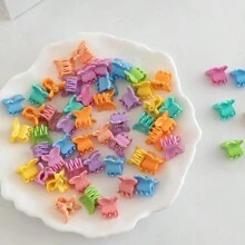 50pcs Women Solid Flower Design Cute Hair Claw For Hair Decoration For Back To School Valentine's Day Valentines Claw Clips Hair Clips Hair Jaw Clip Hair Clamps Hair Clutch Hair Catcher Clip