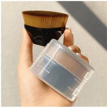 2 Piece Magic Makeup Brush For Facial Beauty, Powder Blush Brush, Large Portable Professional Foundation Brush With Soft Foundation For Makeup Cosmetics, Kabnuki Brush For Liquid Makeup