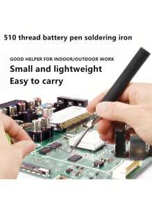 510 螺纹电池笔烙铁焊接套件，可调电压，便携式设计，带 510 螺纹充电器，小巧、迷你、有趣、室内外使用，非常适合 DIY 项目、球棒、维修