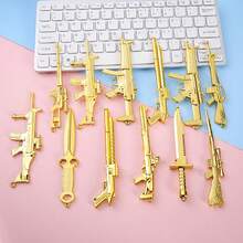 5pcs Plastic Weapon Model Miniature Arm Props Random Assorted Toy Knife & Sword For  Game - Gold - View 8