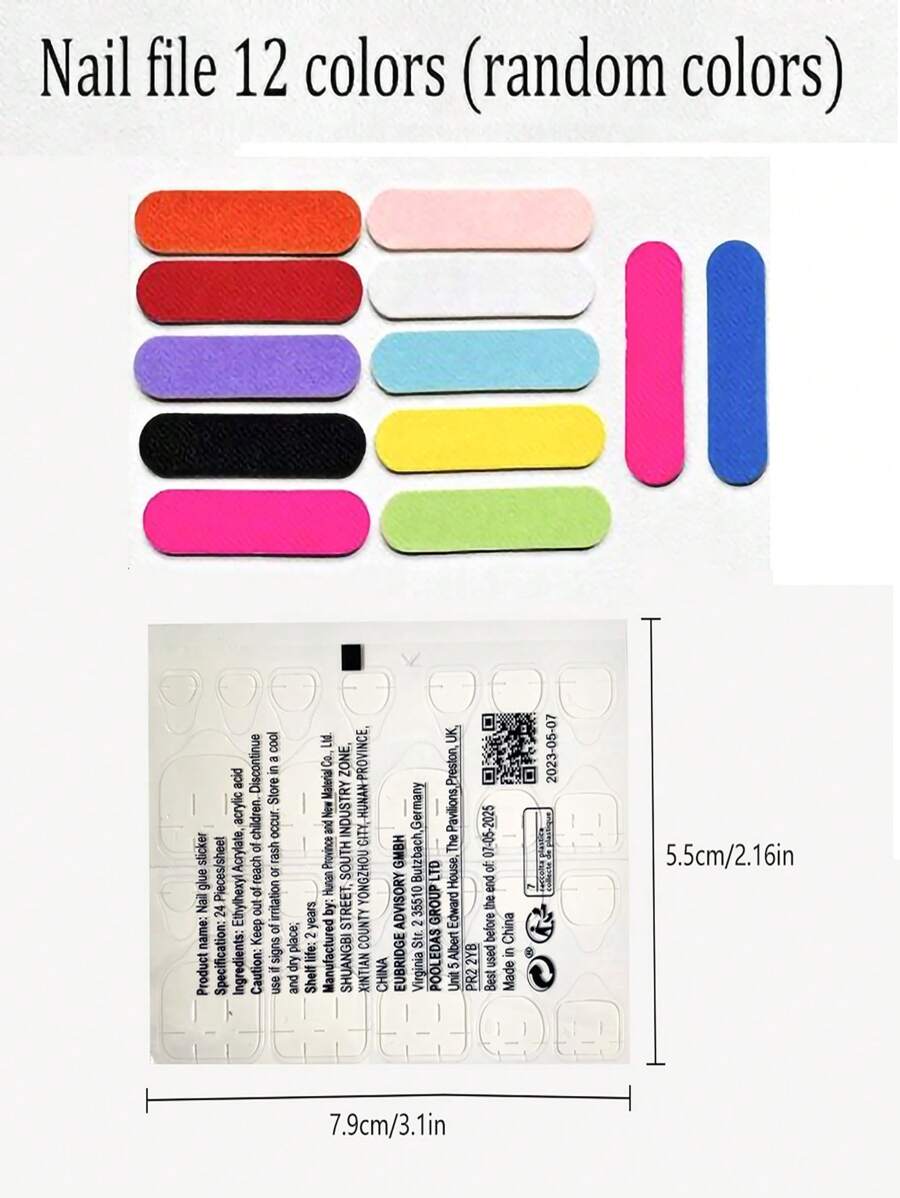 24pcs Wearable Nail Art Pieces In Cow Print. Short And Cool Nails With