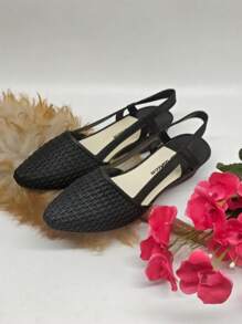 French Vintage Braided Stiletto Pointed Toe Women Sandals, Waterproof And Non-Slip, Suitable For Work And Sexy