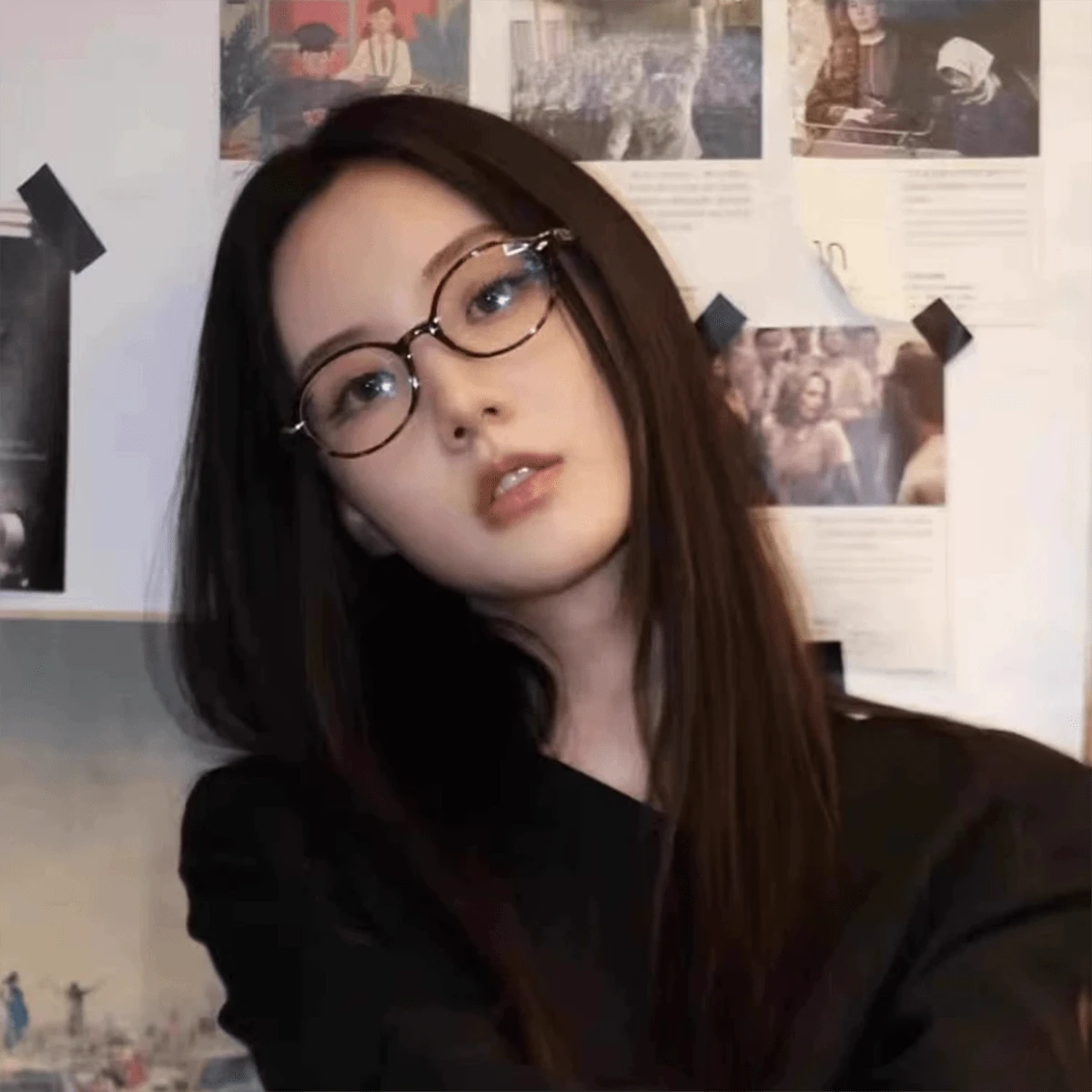 1 件装椭圆形边框金属眼镜架韩版复古艺术透明镜片眼镜女士