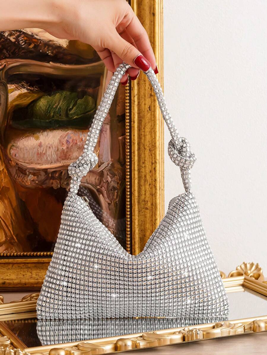 NightGlitz Bag Diamond-Studded Evening Clutch Bag Decorated With Beads, Handcrafted Party Handbag For Women