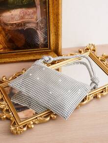 NightGlitz Bag Diamond-Studded Evening Clutch Bag Decorated With Beads, Handcrafted Party Handbag For Women