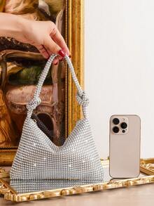 NightGlitz Bag Diamond-Studded Evening Clutch Bag Decorated With Beads, Handcrafted Party Handbag For Women