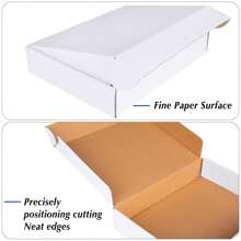 30pcs  9X6X2 Inches White Multiple Specifications Are Available Mailer Shipping Boxes Packing Box, Corrugated Cardboard Box, For Business Packaging Craft Gift Giving Products,Christmas Halloween Gift Box - White - View 4