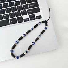 恶魔之眼软陶串珠手机项链，适合送给母亲、家人、朋友、生日、节日的礼物，手机吊饰，手机链 - 彩色 - 查看 7